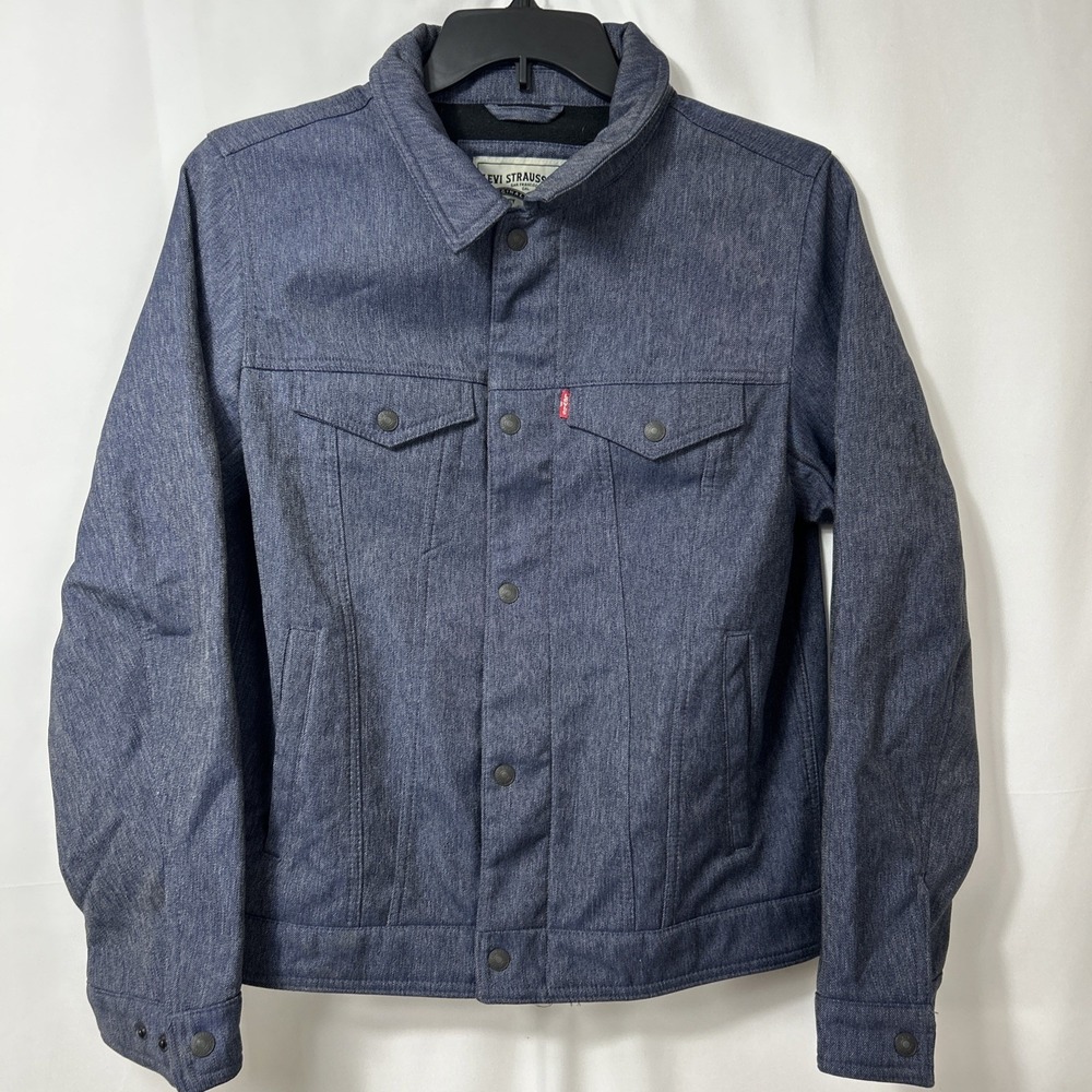 LEVIS Mens Soft Shell Trucker Jacket Microfleece Breathable Water Resistant Smal